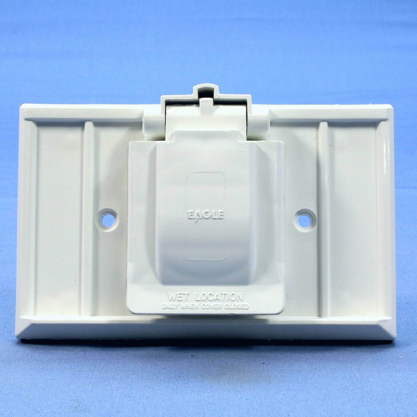 Eagle White Horizontal 1.41" Weather Resistant Single Receptacle Cover 20-Pack