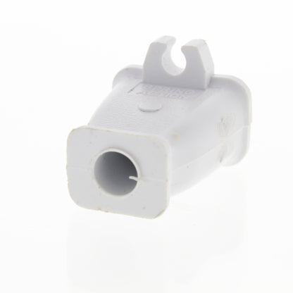 Eagle SA840W White 15A Plug w/ Cord Clip Non-Polarized 1-15P Bulk Non-Grounding