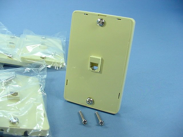 10 Eagle Ivory Modular Wall Mount Phone Jack 630A Telephone Outlets TWD3521V