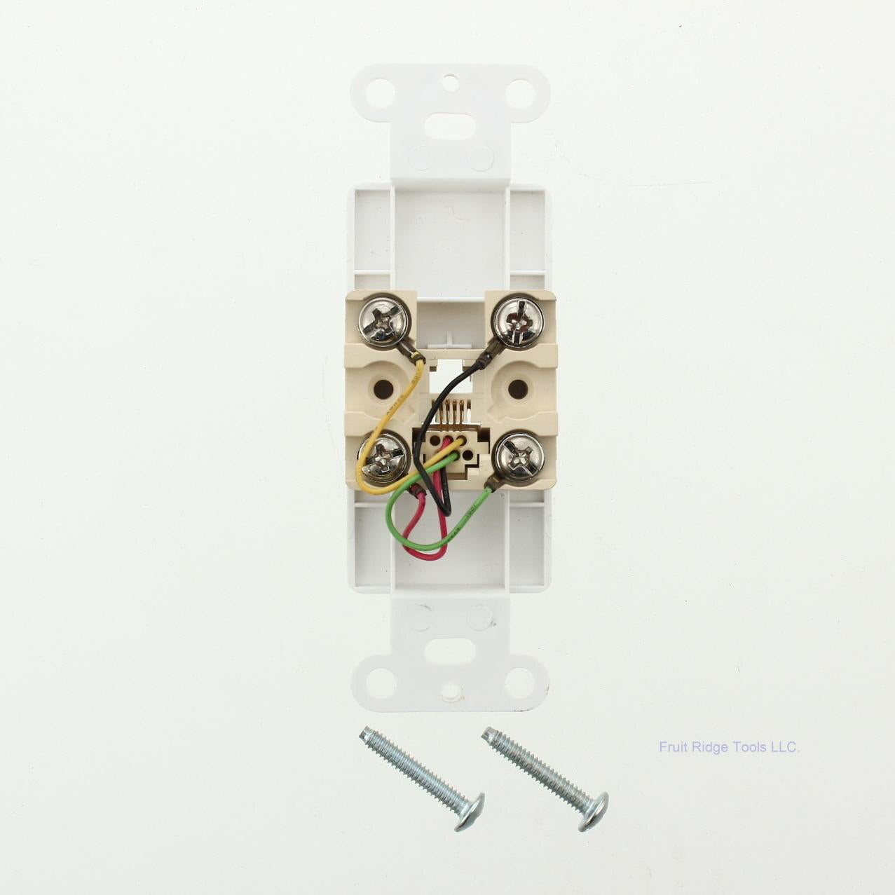 Eagle TWD3560W White 1-Gang Decorator Telephone Modular Jack Adapter Insert