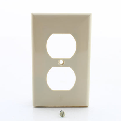 Eastman 62028 Ivory 1-Gang Duplex Outlet Thermoplastic Nylon Wallplate 25-Pack
