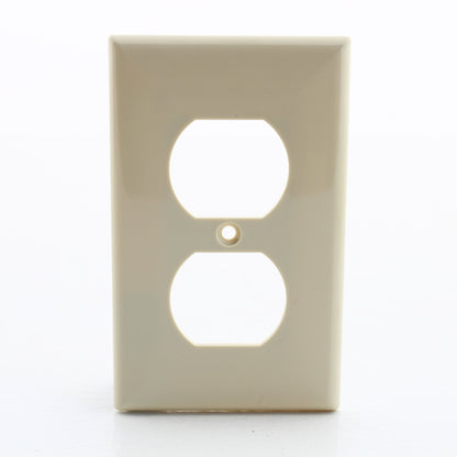 Eastman 62028 Ivory 1-Gang Duplex Outlet Thermoplastic Nylon Wallplate 25-Pack