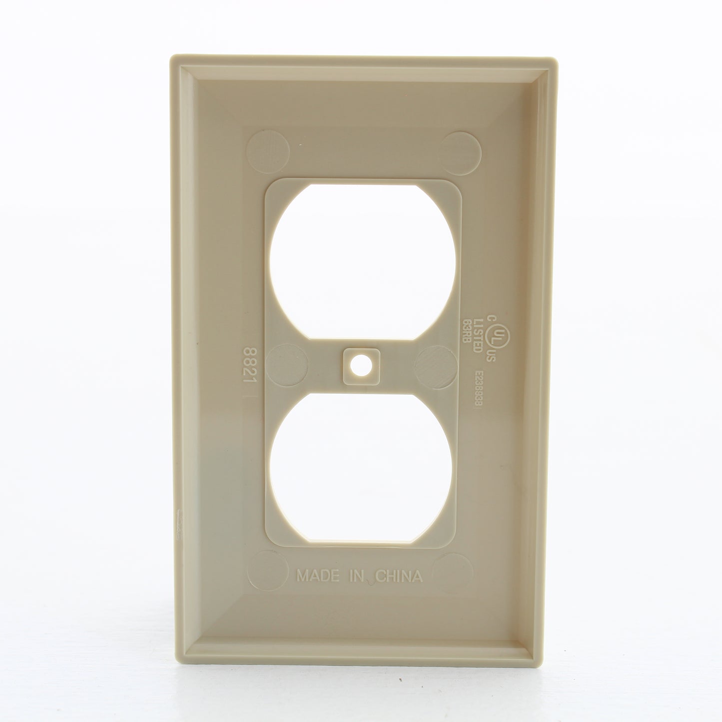 Eastman 62028 Ivory 1-Gang Duplex Outlet Thermoplastic Nylon Wallplate 25-Pack