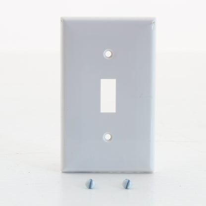 25 Pack Eastman White 1-Gang Toggle Switch Thermoplastic Nylon Wallplate Covers