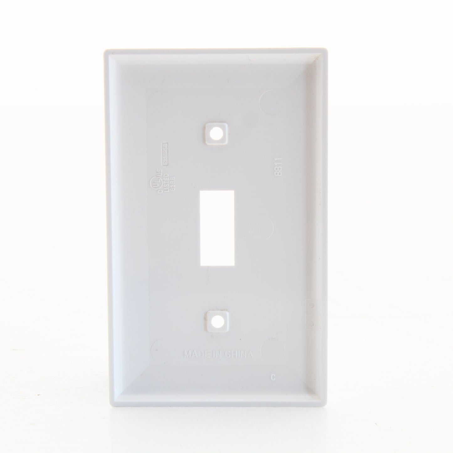 25 Pack Eastman White 1-Gang Toggle Switch Thermoplastic Nylon Wallplate Covers