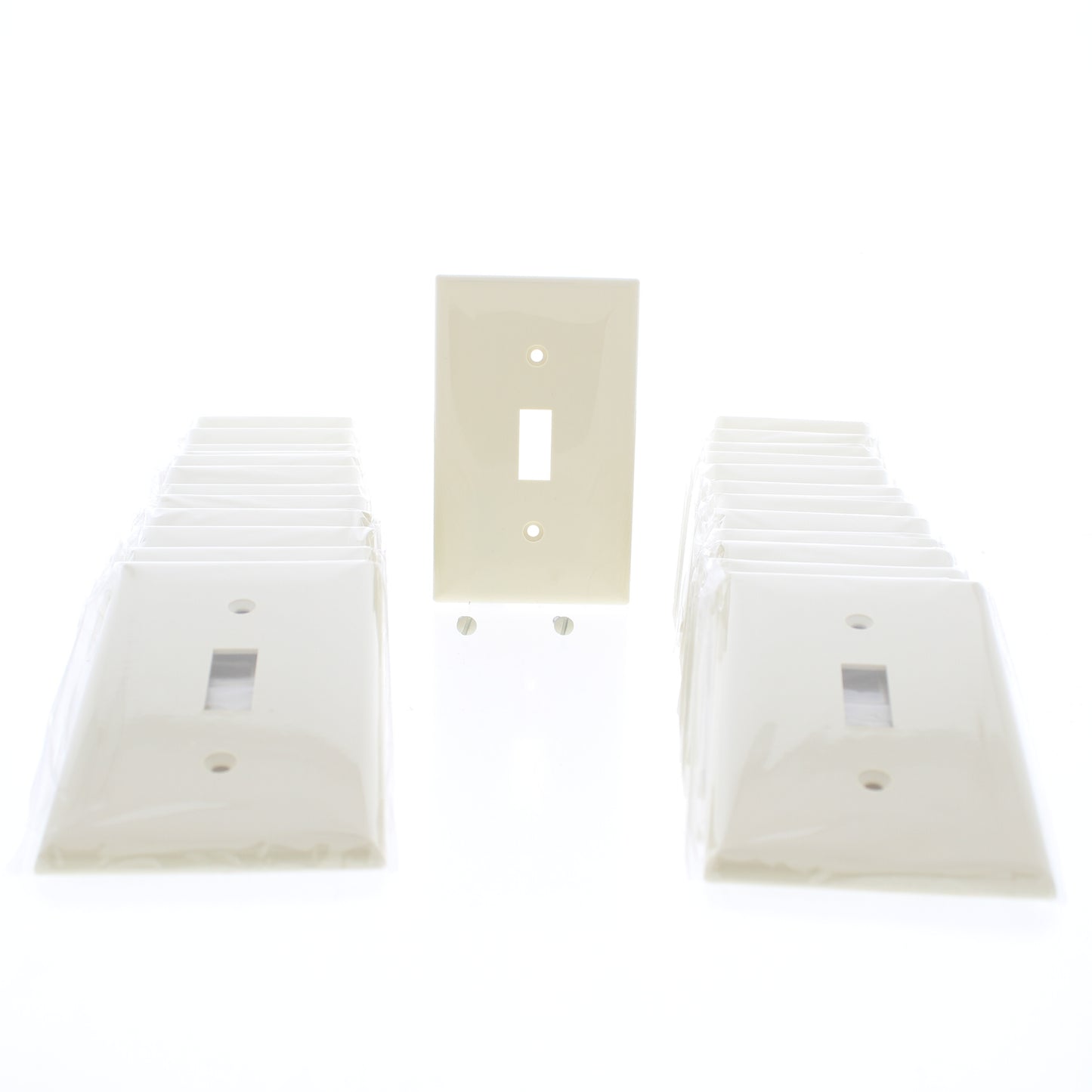 25 Pack Eastman Ivory 1-Gang Toggle Switch Thermoplastic Nylon Wallplate Covers