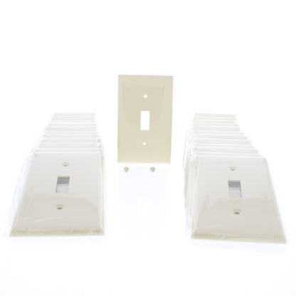 25 Pack Eastman Ivory 1-Gang Toggle Switch Thermoplastic Nylon Wallplate Covers