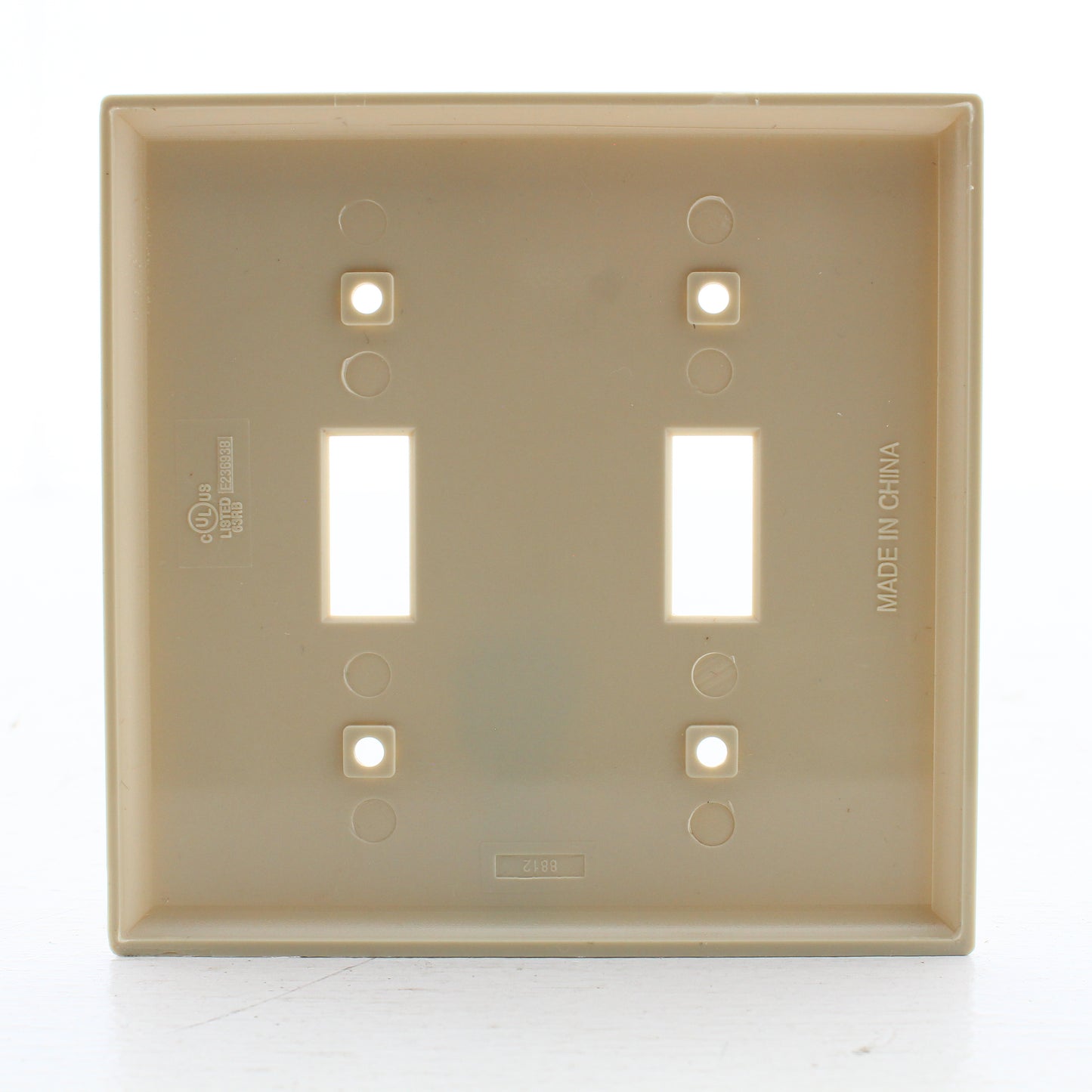 Eastman 62057 Ivory 2-Gang Toggle Switch Nylon Wallplate Plastic Covers 25-Pack
