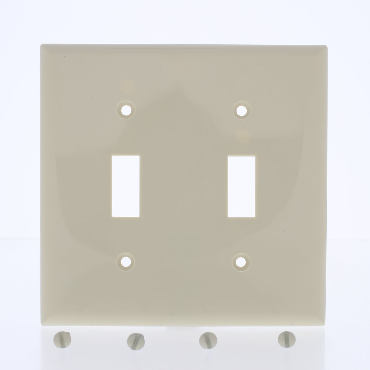 Eastman Ivory 2-Gang Toggle Switch Thermoplastic Nylon Wallplate Cover