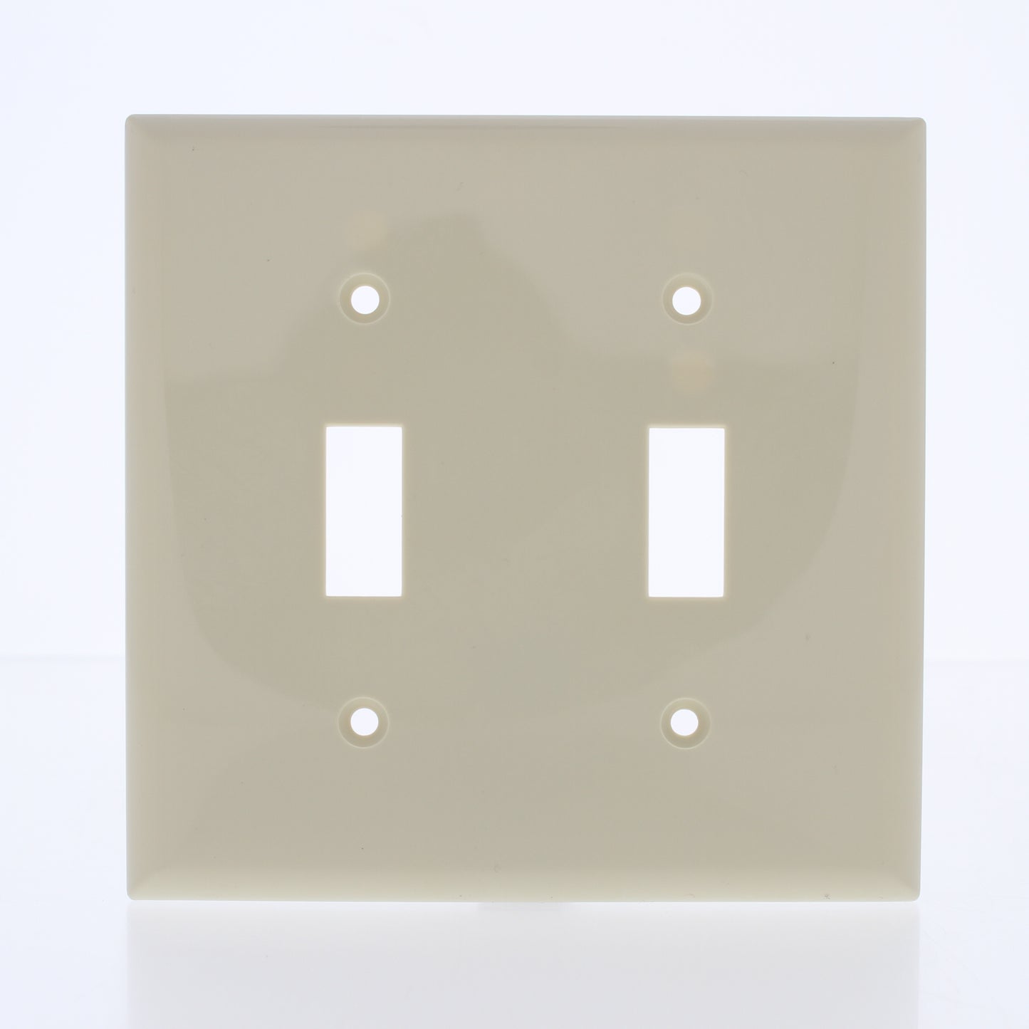 Eastman Ivory 2-Gang Toggle Switch Thermoplastic Nylon Wallplate Cover