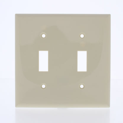 Eastman Ivory 2-Gang Toggle Switch Thermoplastic Nylon Wallplate Cover