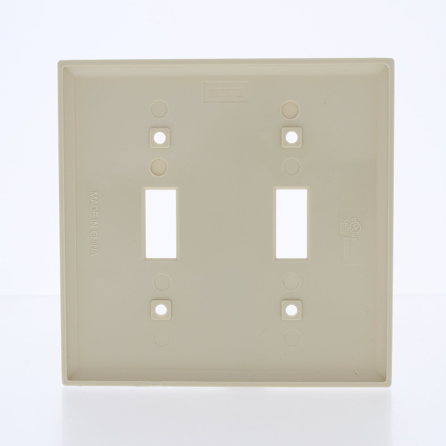 Eastman Ivory 2-Gang Toggle Switch Thermoplastic Nylon Wallplate Cover