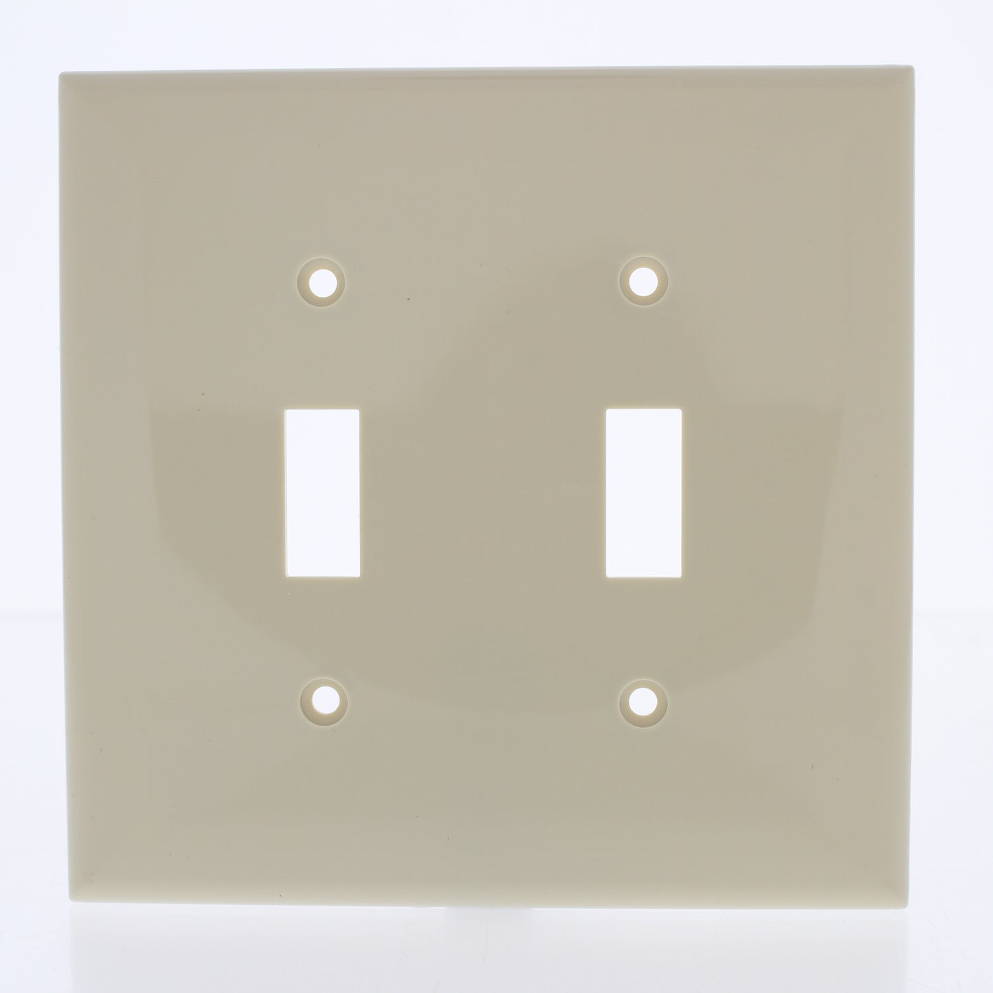 Eastman 62059 Ivory 2-Gang Mid-Size Toggle Switch Nylon Wallplate Plastic Cover