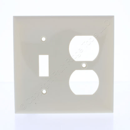 Eastman Ivory 2-Gang Toggle Switch Duplex Outlet Nylon Wallplate Cover