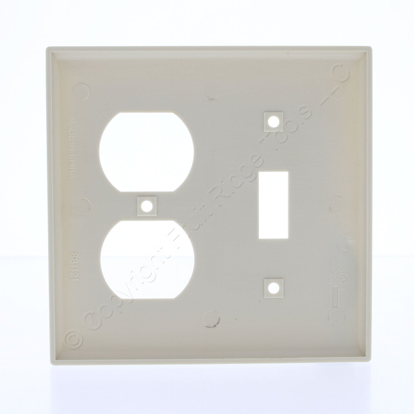 Eastman Ivory 2-Gang Toggle Switch Duplex Outlet Nylon Wallplate Cover