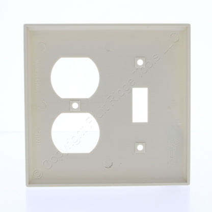 Eastman Ivory 2-Gang Toggle Switch Duplex Outlet Nylon Wallplate Cover