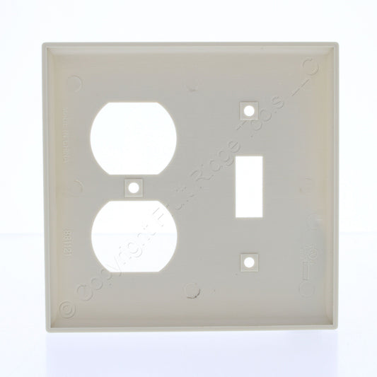 Eastman Ivory 2-Gang Toggle Switch Duplex Outlet Nylon Wallplate Cover