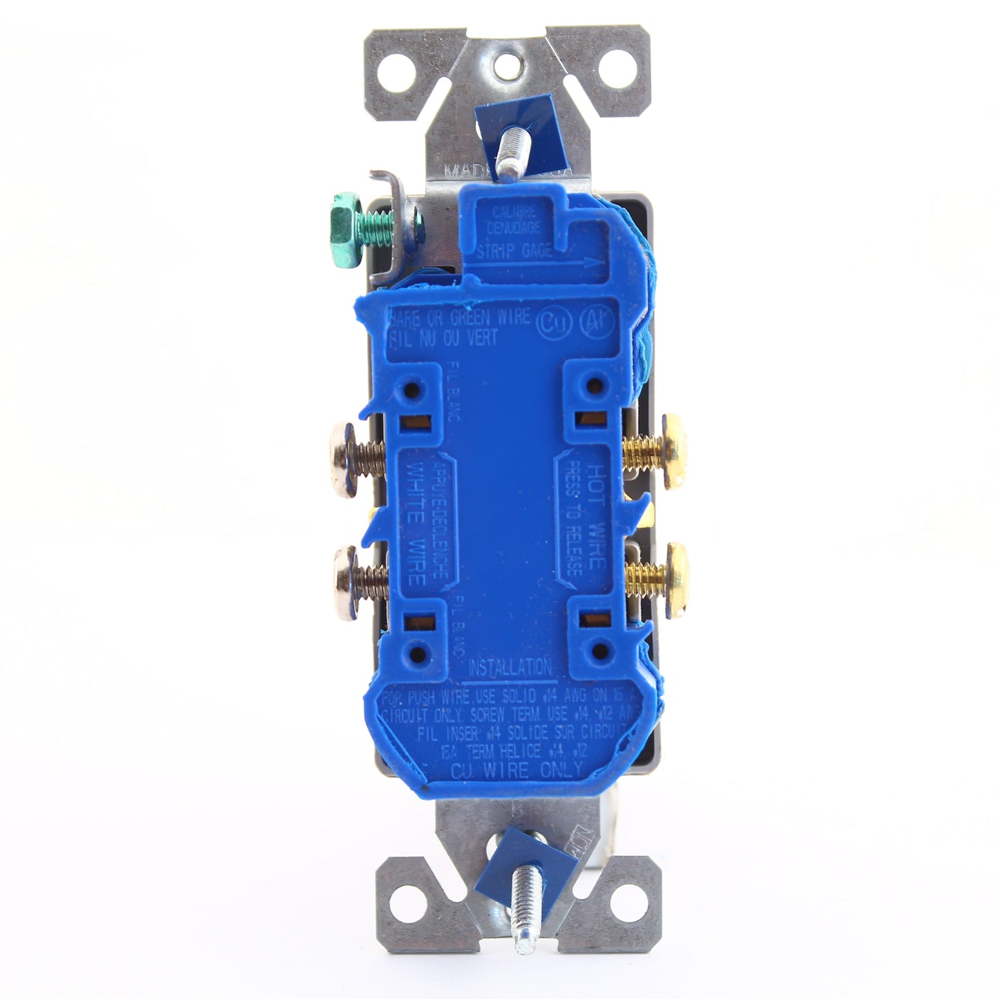 Eaton 1107GY Gray Decorator Receptacle Outlet 5-15R Bulk 15A 125V Duplex