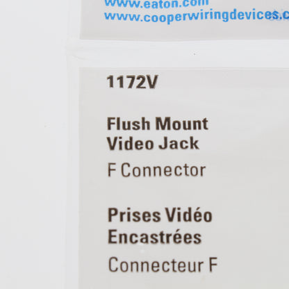 Eaton 1172V Ivory 1-Gang F-Connector Unbreakable Nylon Standard Wallplate Cover