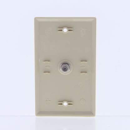 Eaton 1172V Ivory 1-Gang F-Connector Unbreakable Nylon Standard Wallplate Cover
