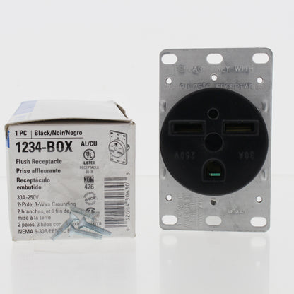Eaton 1234 Receptacle 30A Outlet Oven Welder Kiln Air Conditioner 6-30R 250V