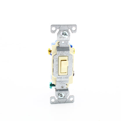Eaton 1303-7A Almond Residential Toggle Wall Light Switches 3-Way 15A 120V 60pcs
