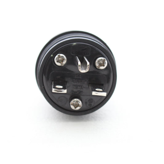 Eaton Black Watertight Straight Blade Plug Hart-Lock 6-15P 15A 250V 14W49BK