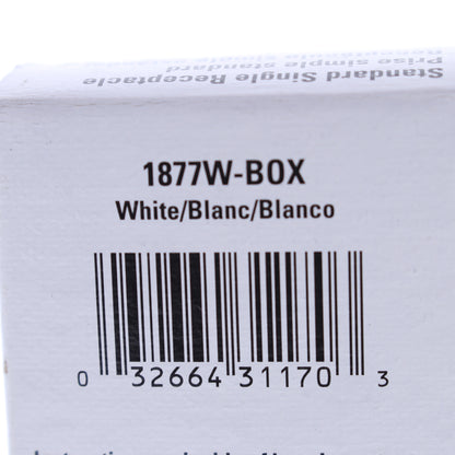 Eaton White Commercial Outlet Single Receptacle NEMA 5-20R 125V 20A 1877W Boxed