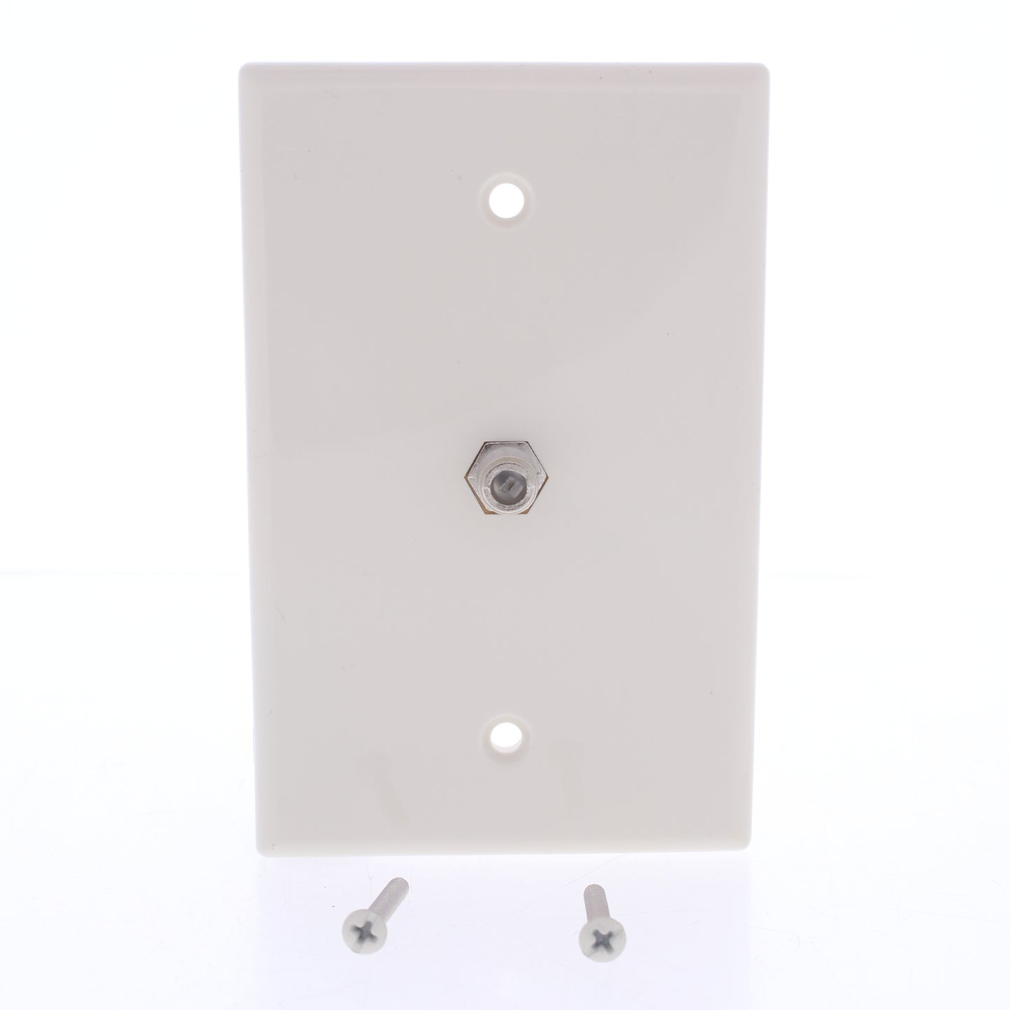 Eaton 1G Light Almond Coaxial Cable Mid-size Wallplate Video Jack F-Type 2072LA