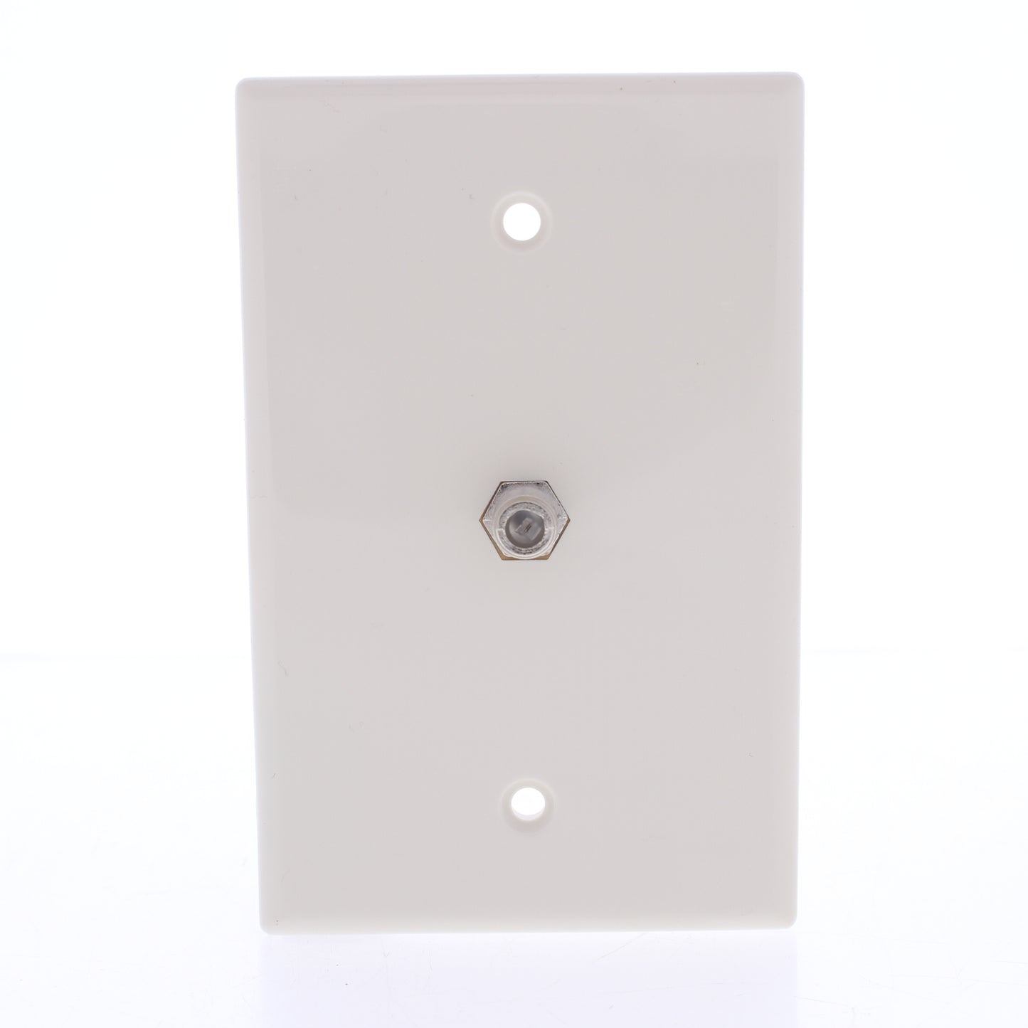 Eaton 1G Light Almond Coaxial Cable Mid-size Wallplate Video Jack F-Type 2072LA