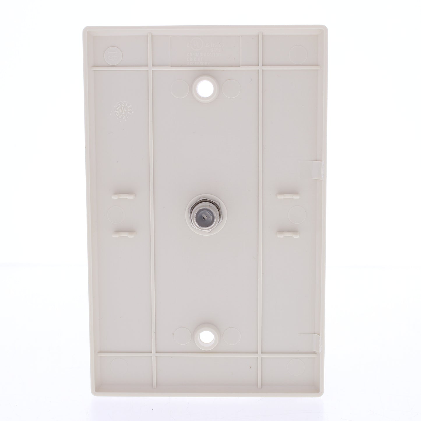 Eaton 1G Light Almond Coaxial Cable Mid-size Wallplate Video Jack F-Type 2072LA