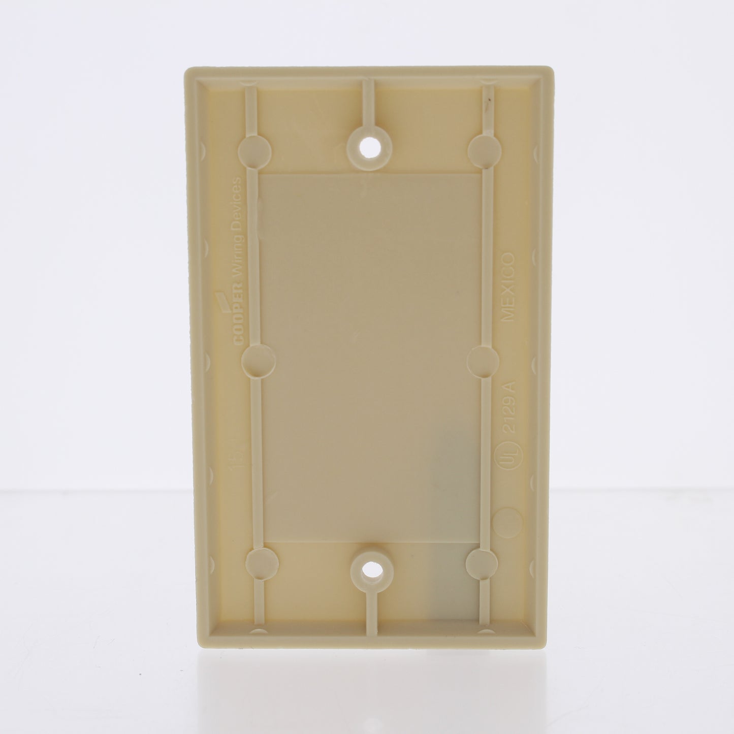 Eaton 2129V Ivory 1-Gang Blank Cover Thermoset Wallplate Box Mount Standard Size