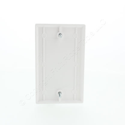 Eaton White Thermoset Standard 1-Gang Blank Cover Wallplate Box Mounted 2129W