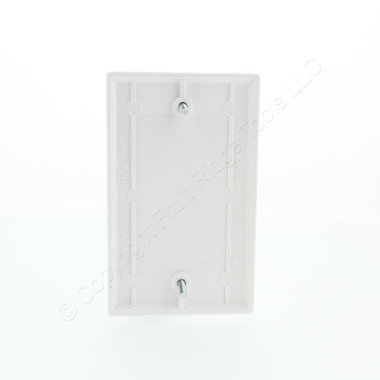 Eaton White Thermoset Standard 1-Gang Blank Cover Wallplate Box Mounted 2129W