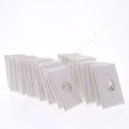 Eaton 2131W White 1-Gang 1.406 Receptacle Single Outlet Thermoset Covers 25-Pack