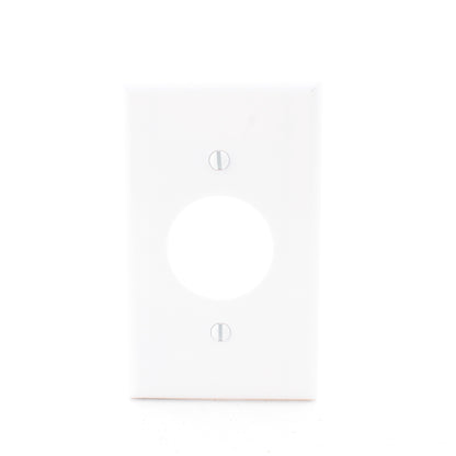 Eaton 2131W White 1-Gang 1.406" Receptacle Single Outlet Thermoset Wallplate