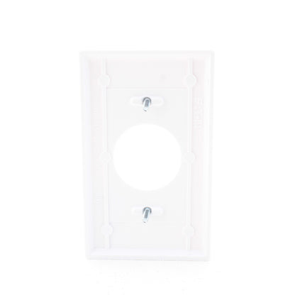 Eaton 2131W White 1-Gang 1.406" Receptacle Single Outlet Thermoset Wallplate