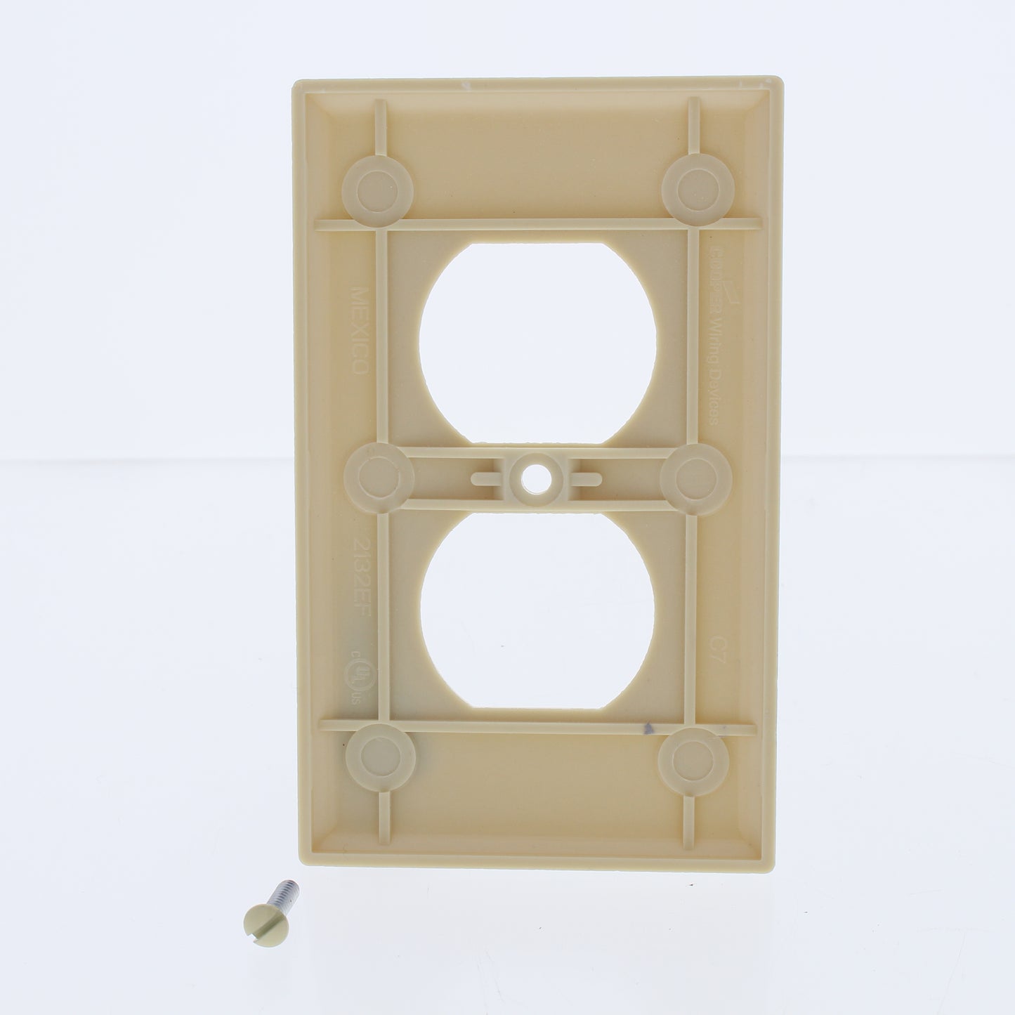 Eaton 2132V Ivory 1-Gang 1 - Duplex Plastic Standard Size Wallplate Cover 10pcs