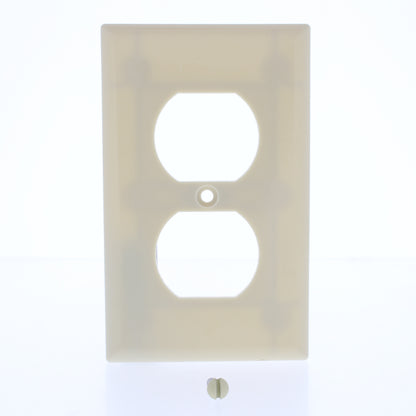 Eaton 2132V Ivory 1-Gang Duplex Outlet Plastic Standard Size Wallplate Cover