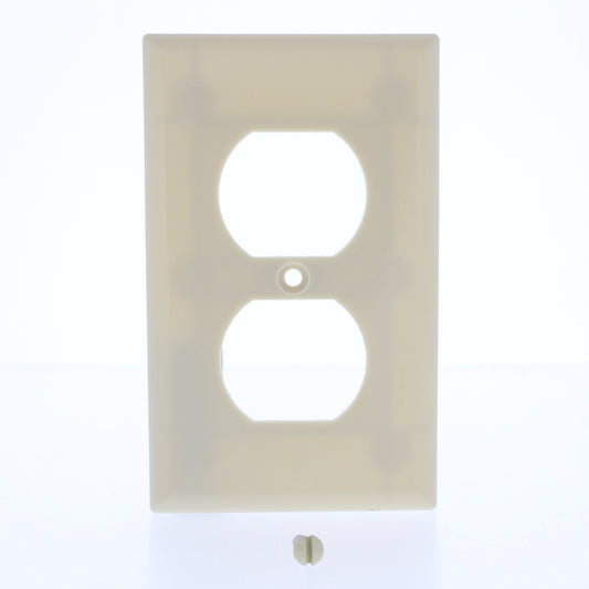 Eaton 2132V Ivory 1-Gang Duplex Outlet Plastic Standard Size Wallplate Cover