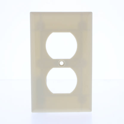 Eaton 2132V Ivory 1-Gang Duplex Outlet Plastic Standard Size Wallplate Cover