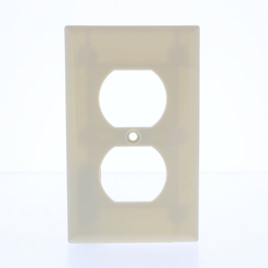 Eaton 2132V Ivory 1-Gang Duplex Outlet Plastic Standard Size Wallplate Cover