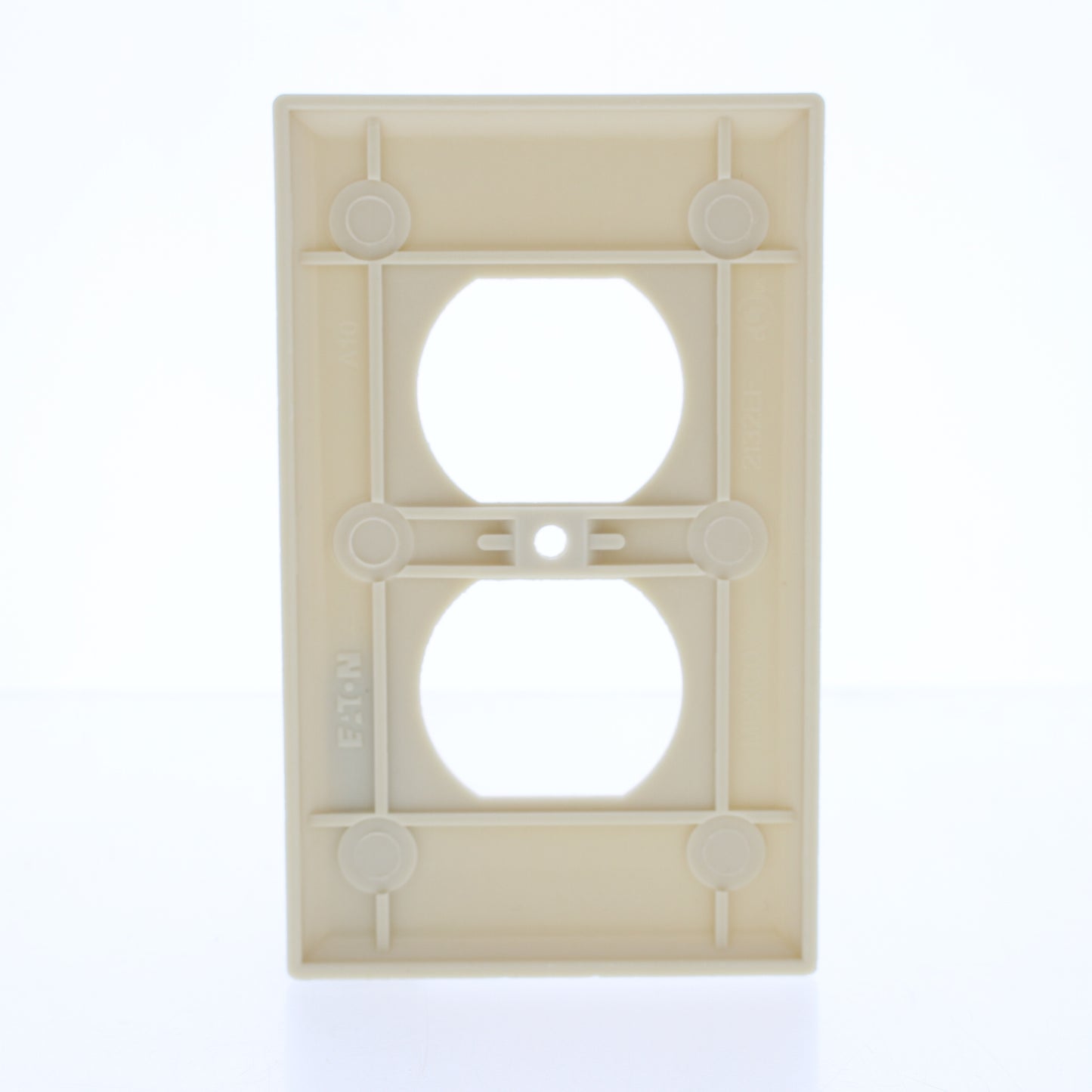 Eaton 2132V Ivory 1-Gang Duplex Outlet Plastic Standard Size Wallplate Cover
