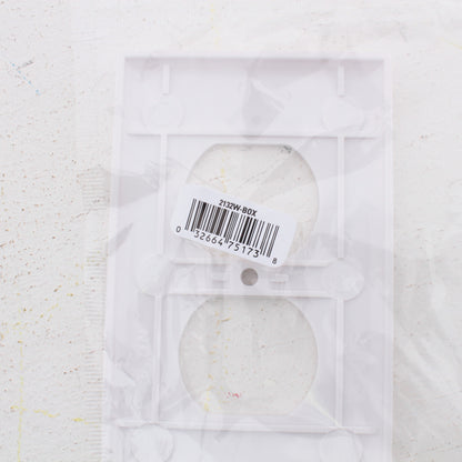 Eaton 1-Gang White Duplex Outlet Receptacle Cover Plastic Wallplate 2132W
