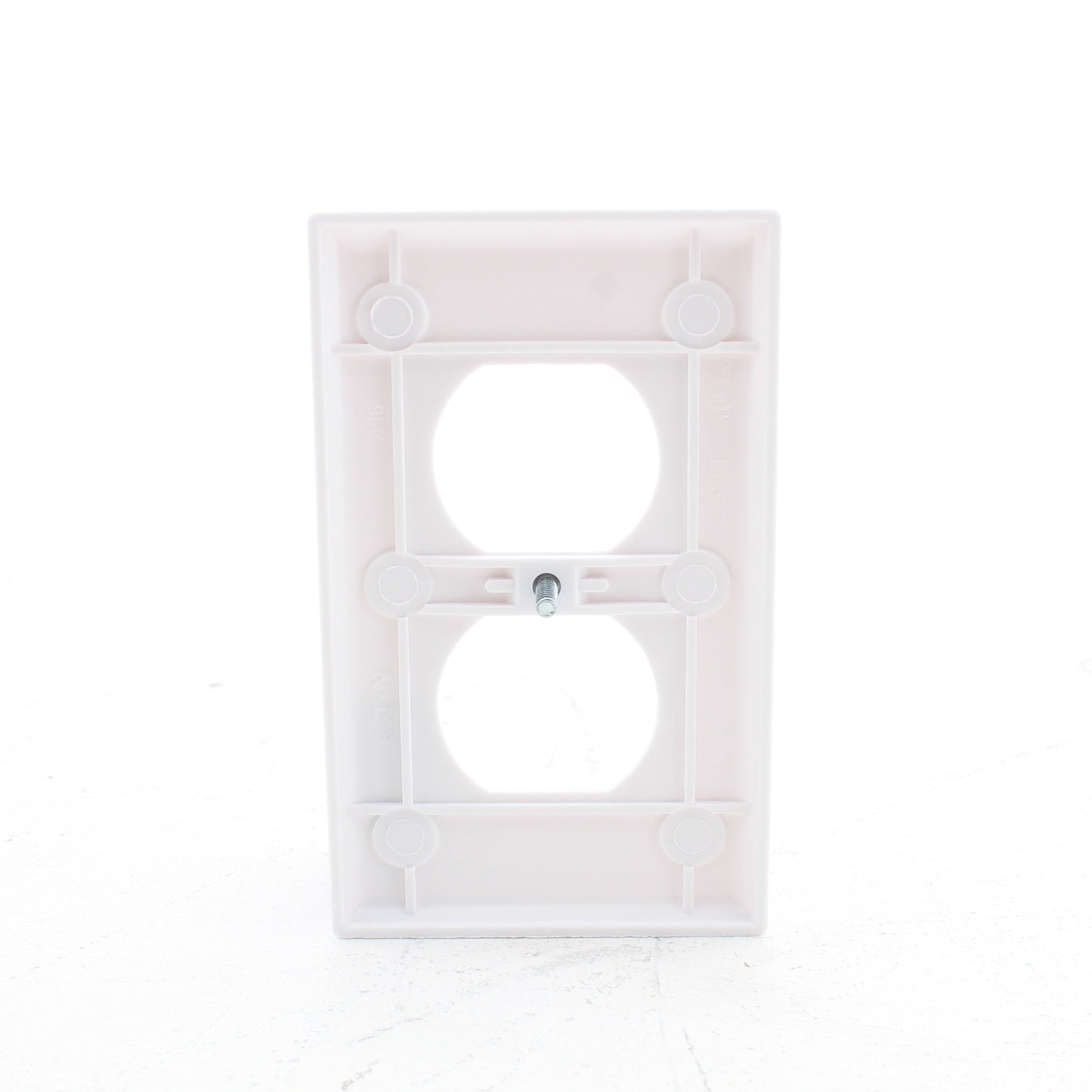 Eaton 1-Gang White Duplex Outlet Receptacle Cover Plastic Wallplate 2132W