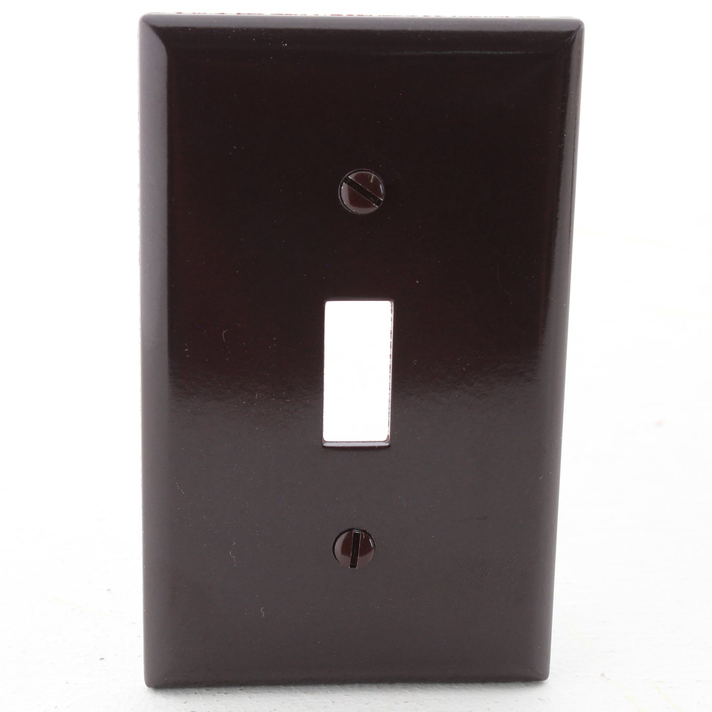 Eaton 2134B Brown 1-Gang Toggle Switch Plastic Standard Wallplate Cover Plate