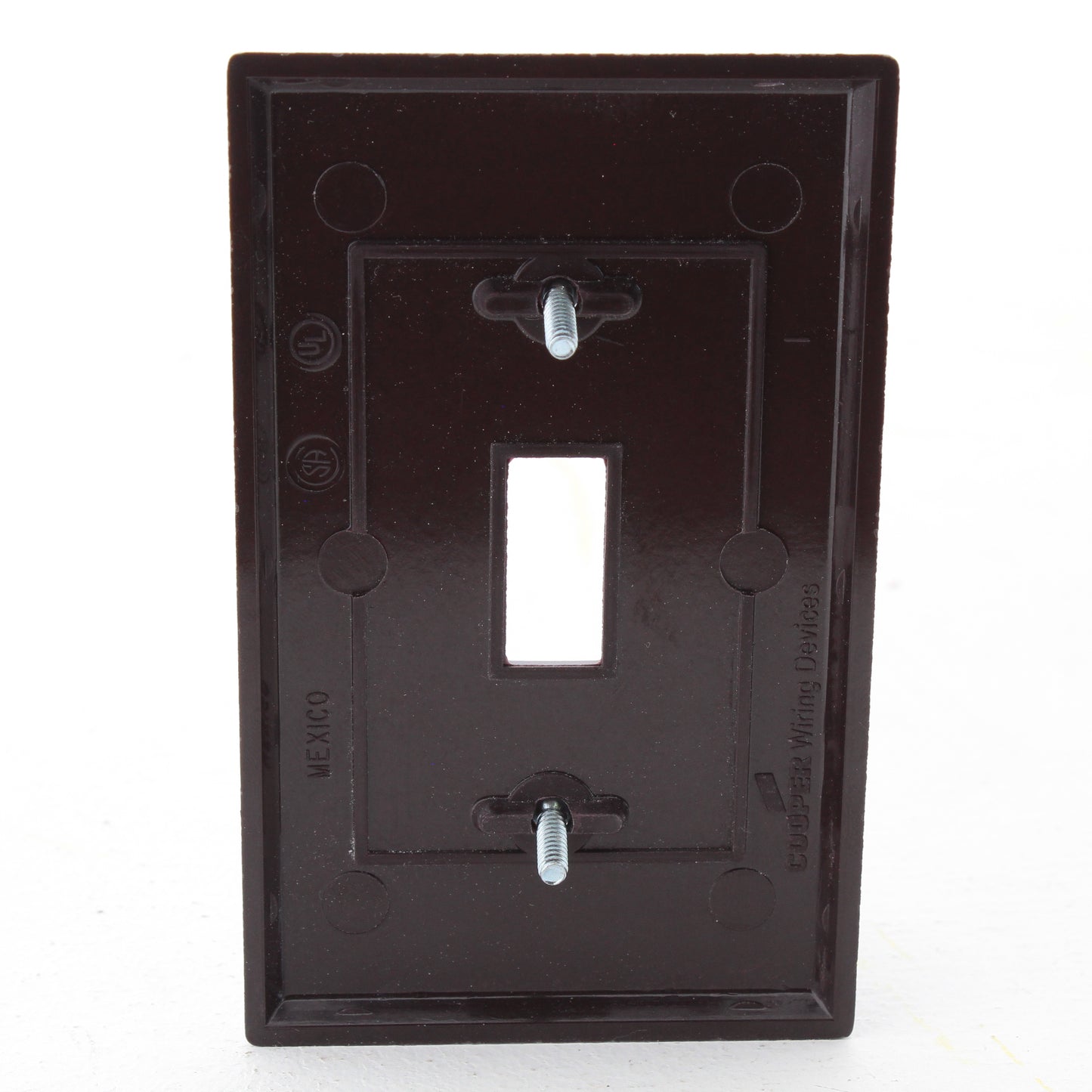 Eaton 2134B Brown 1-Gang Toggle Switch Plastic Standard Wallplate Cover Plate