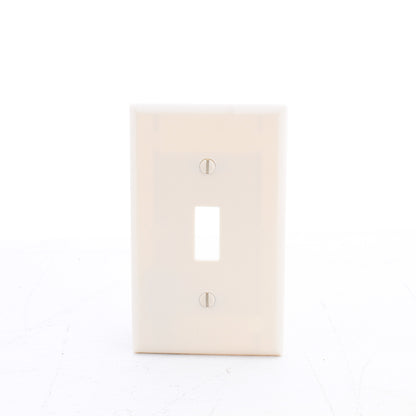 Eaton 2134LA Light Almond 1-Gang Toggle Switch Plastic Standard Wallplate Cover