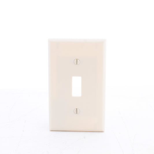 Eaton 2134LA Light Almond 1-Gang Toggle Switch Plastic Standard Wallplate Cover