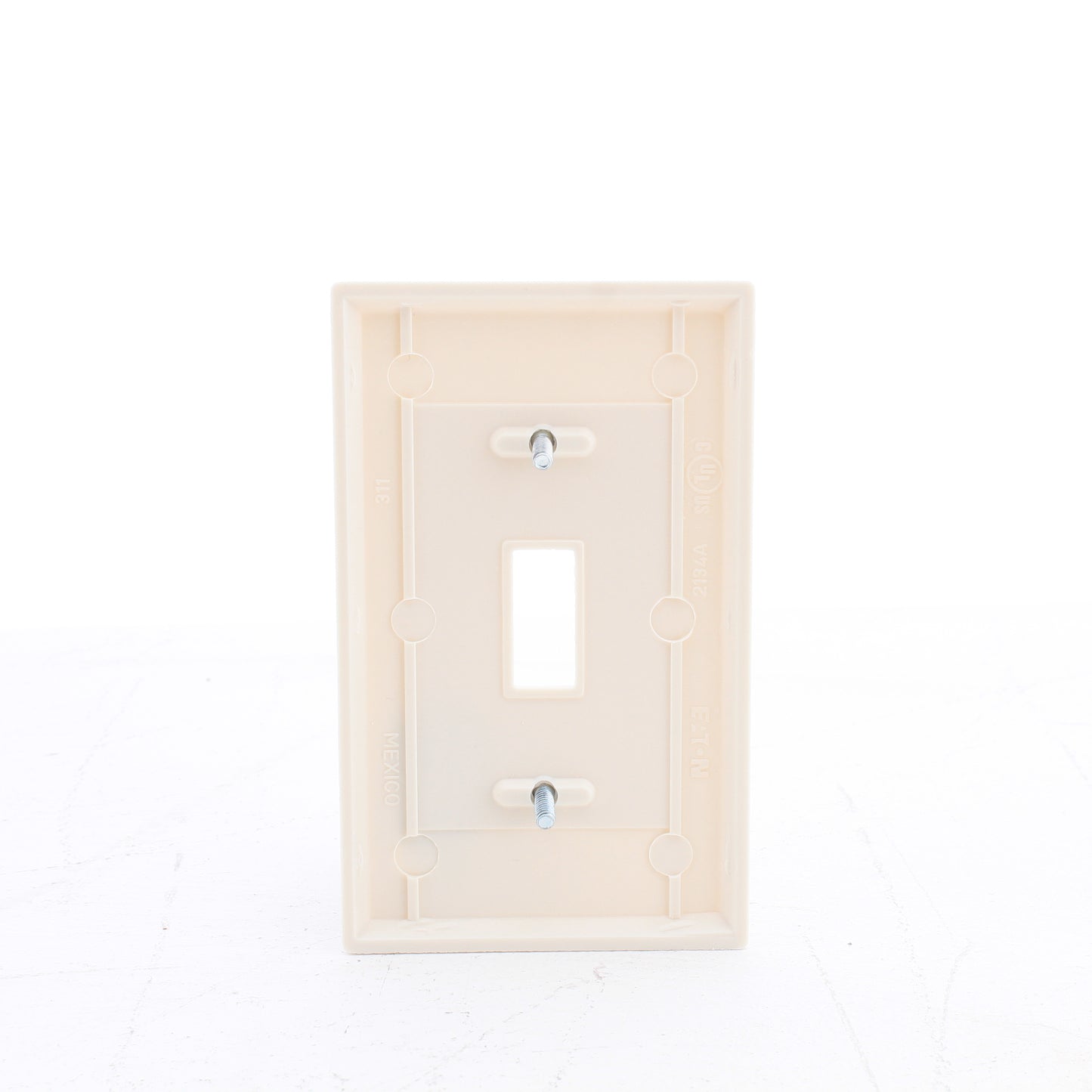 Eaton 2134LA Light Almond 1-Gang Toggle Switch Plastic Standard Wallplate Cover